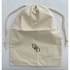 D&D Monogram Canvas Dust Bag / Drawstring Storage Pouch - Large 14" x 10"- Good